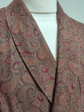 Carica l'immagine nel visualizzatore di Gallery, James Dillon robe de chambre paisley à col châle en pur coton Made in Italy