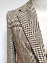 Charger l'image dans la galerie, Ralph Lauren blazer vintage femme Prince de Galles en laine, lin et soie 38