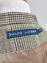 Charger l'image dans la galerie, Ralph Lauren blazer vintage femme Prince de Galles en laine, lin et soie 38