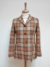 Charger l'image dans la galerie, Daks blazer vintage femme à carreaux en laine et coton 40 FR