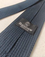 Charger l'image dans la galerie, Rainbow Bordeaux cravate marine vintage en grenadine de soie Made in France
