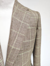 Charger l'image dans la galerie, Ralph Lauren blazer vintage femme Prince de Galles en laine, lin et soie 38