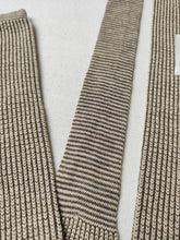 Charger l'image dans la galerie, Cravate vintage en maille beige et marron en pure laine Made in Italy