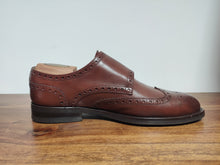 Charger l'image dans la galerie, Velasca Milano doubles boucles en cuir de veau lisse marron modèle Moletta 43