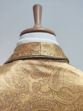 Charger l'image dans la galerie, Robe de chambre vintage paisley à col châle en satin de coton XL