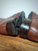 Charger l'image dans la galerie, Bowen bottines marrons en cuir texturé Made in England 6,5 UK / 40 FR