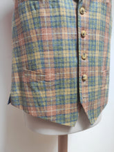 Charger l'image dans la galerie, Stile Gianni Zurigo gilet de costume à carreaux en lin Dormeuil 54