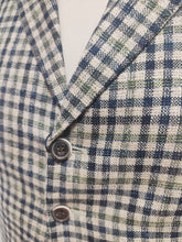 Charger l'image dans la galerie, Suitsupply gilet de costume à carreaux en laine soie et lin XS