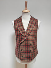 Charger l'image dans la galerie, Suitsupply gilet croisé à carreaux en laine mélangée 50