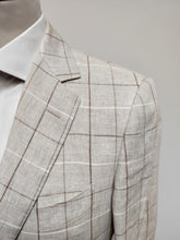 Afbeelding in Gallery-weergave laden, Suitsupply costume à carreaux pur lin 44