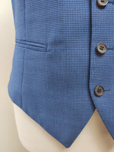 Charger l'image dans la galerie, Suitsupply gilet en laine lin et soie pied de puce 48/50