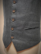 Charger l'image dans la galerie, Suitsupply Gilet de costume bleu marine en lin