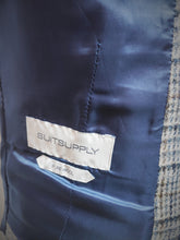 Carica l'immagine nel visualizzatore di Gallery, Suitsupply gilet de costume en tweed bleu à carreaux pure laine 44
