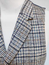 Carica l'immagine nel visualizzatore di Gallery, Suitsupply gilet de costume en tweed bleu à carreaux pure laine 44