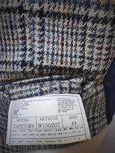 Carica l'immagine nel visualizzatore di Gallery, Suitsupply gilet de costume en tweed bleu à carreaux pure laine 44