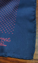 Charger l'image dans la galerie, Charvet place Vendôme pochette en soie marine à pois