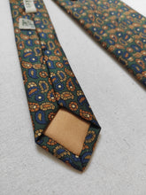 Carica l'immagine nel visualizzatore di Gallery, Drake's cravate paisley verte Made in England