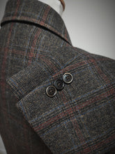 Charger l'image dans la galerie, Dormeuil manteau en laine à carreaux Prince de Galles 54