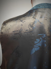 Charger l'image dans la galerie, Harris Tweed X Barutti gilet bleu gris en pure laine vierge 54/56