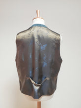 Charger l'image dans la galerie, Harris Tweed X Barutti gilet bleu gris en pure laine vierge 54/56