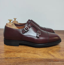 Charger l'image dans la galerie, Septième largeur doubles boucles en cuir bordeaux 10 UK / 45 FR