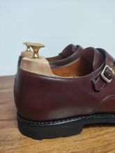 Charger l'image dans la galerie, Septième largeur doubles boucles en cuir bordeaux 10 UK / 45 FR