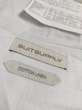 Afbeelding in Gallery-weergave laden, Suitsupply Brentwood pantalon à pinces en coton et lin E.Thomas 48/M