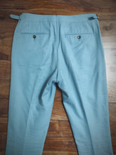Afbeelding in Gallery-weergave laden, Suitsupply Brentwood pantalon à pinces en coton et lin E.Thomas 48/M