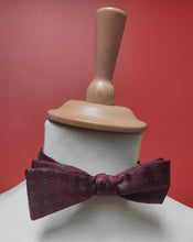 Carica l'immagine nel visualizzatore di Gallery, Motsch & Fils noeud papillon bordeaux vintage à motif géométrique Made in France