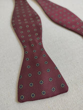 Carica l'immagine nel visualizzatore di Gallery, Motsch & Fils noeud papillon bordeaux vintage à motif géométrique Made in France