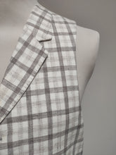 Afbeelding in Gallery-weergave laden, Suitsupply gilet à carreaux Capetown en pur lin Solbiati 44/S