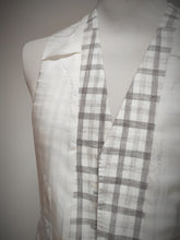 Afbeelding in Gallery-weergave laden, Suitsupply gilet à carreaux Capetown en pur lin Solbiati 44/S