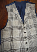Afbeelding in Gallery-weergave laden, Suitsupply gilet pur lin à carreaux modèle Capetown 54