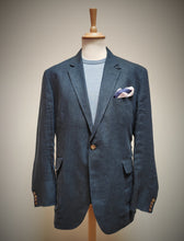Afbeelding in Gallery-weergave laden, Hackett London blazer navy en pur lin délavé 48R/58