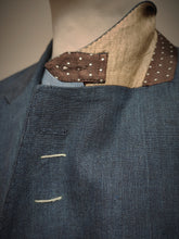 Afbeelding in Gallery-weergave laden, Hackett London blazer navy en pur lin délavé 48R/58