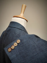Afbeelding in Gallery-weergave laden, Hackett London blazer navy en pur lin délavé 48R/58