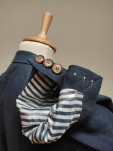 Afbeelding in Gallery-weergave laden, Hackett London blazer navy en pur lin délavé 48R/58