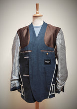 Afbeelding in Gallery-weergave laden, Hackett London blazer navy en pur lin délavé 48R/58