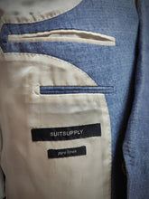 Afbeelding in Gallery-weergave laden, Suitsupply costume bleu azur en pur lin Tollegno 1900 Taille 54/56