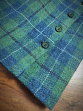 Lade das Bild in den Galerie-Viewer, Harris Tweed jupe portefeuille vintage tartan 36/38