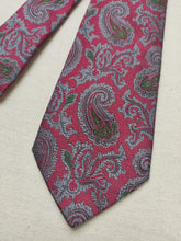 Afbeelding in Gallery-weergave laden, Caleffi Roma X Vivax London cravate paisley soie jacquard Made in England