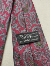 Afbeelding in Gallery-weergave laden, Caleffi Roma X Vivax London cravate paisley soie jacquard Made in England