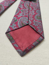 Afbeelding in Gallery-weergave laden, Caleffi Roma X Vivax London cravate paisley soie jacquard Made in England