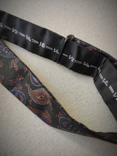 Charger l'image dans la galerie, Noeud papillon vert vintage en soie à motif paisley