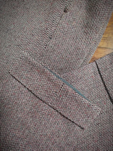 Afbeelding in Gallery-weergave laden, Suitsupply Soho pantalon bordeaux chevrons en laine et coton 48/M