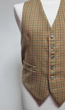Charger l'image dans la galerie, Cyrillus gilet de costume vintage à carreaux en laine 48