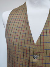Charger l'image dans la galerie, Cyrillus gilet de costume vintage à carreaux en laine 48