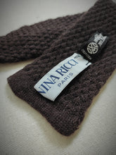 Charger l'image dans la galerie, Nina Ricci Paris cravate tricot vintage en alpaga et laine
