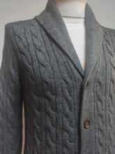 Charger l'image dans la galerie, Suitsupply cardigan torsadé col châle en laine et cachemire M