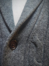 Charger l'image dans la galerie, Suitsupply cardigan torsadé col châle en laine et cachemire M